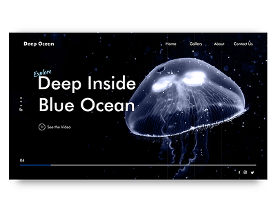 Deep blue ocean