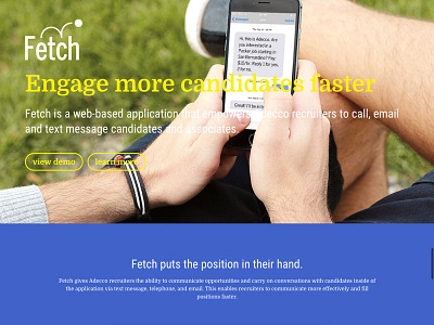 Ignite's Product Pages: Fetch career interaction interactive portfolio texting ui ux work