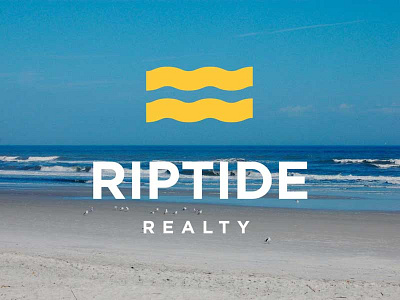 Riptide Realty Logo beach branding identity logo ocean real estate realty
