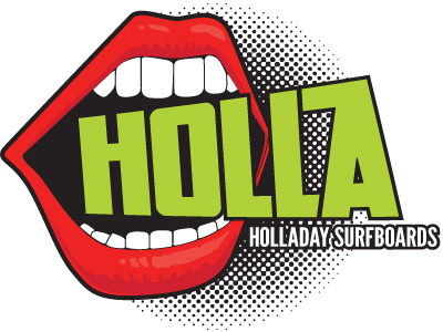 Holladay Surfboards Logo brand halftone identity illustration logo mouth surf surfboard
