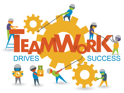 Teamwork Drives Success illustration illustration