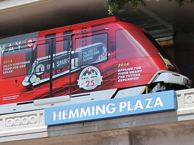 Jacksonville Skyway train wrap design