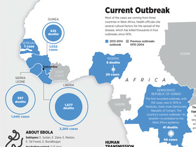 Ebola Outbreak data visualization infographic