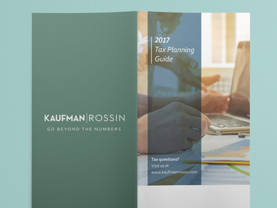 2017 Tax Planning Guide brochure design graphic design