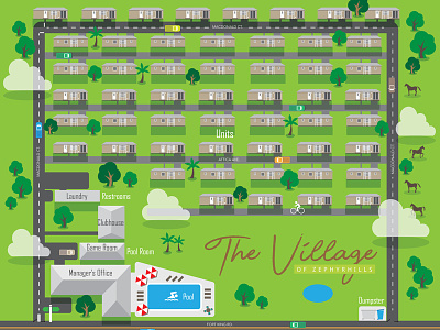 The Village Of Zephyrhills property map design graphic design illustration infographic infographics