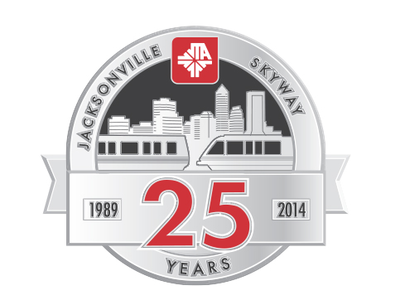 Jacksonville Skyway 25th Anniversary logo 2d illustration branding design graphic design illustration logo vector