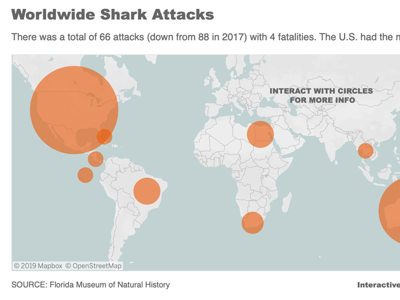 Worldwide shark attacks