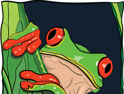 Tree frog fun personal vector illustration