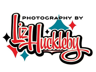 Photography By Liz Huckleby - Vector Logo & Hand Painted Sign branding design handlettering handletters handpainted illustration logo sign painting sticker design typography