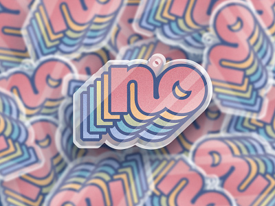 No 🌈 Charm charm dribbble gradient graphic design iconography illustration illustrator keychain layout no pastel playoff rainbow stickermule texture typography vector