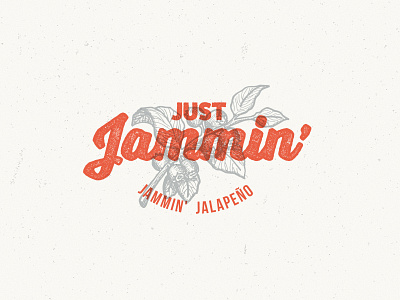 Just Jammin Logo 🍇 berry brand distressed dribbble graphic design illustration illustrator ink jam layout logo marketing orange organic plant rubber stamp stamp texture typography vector
