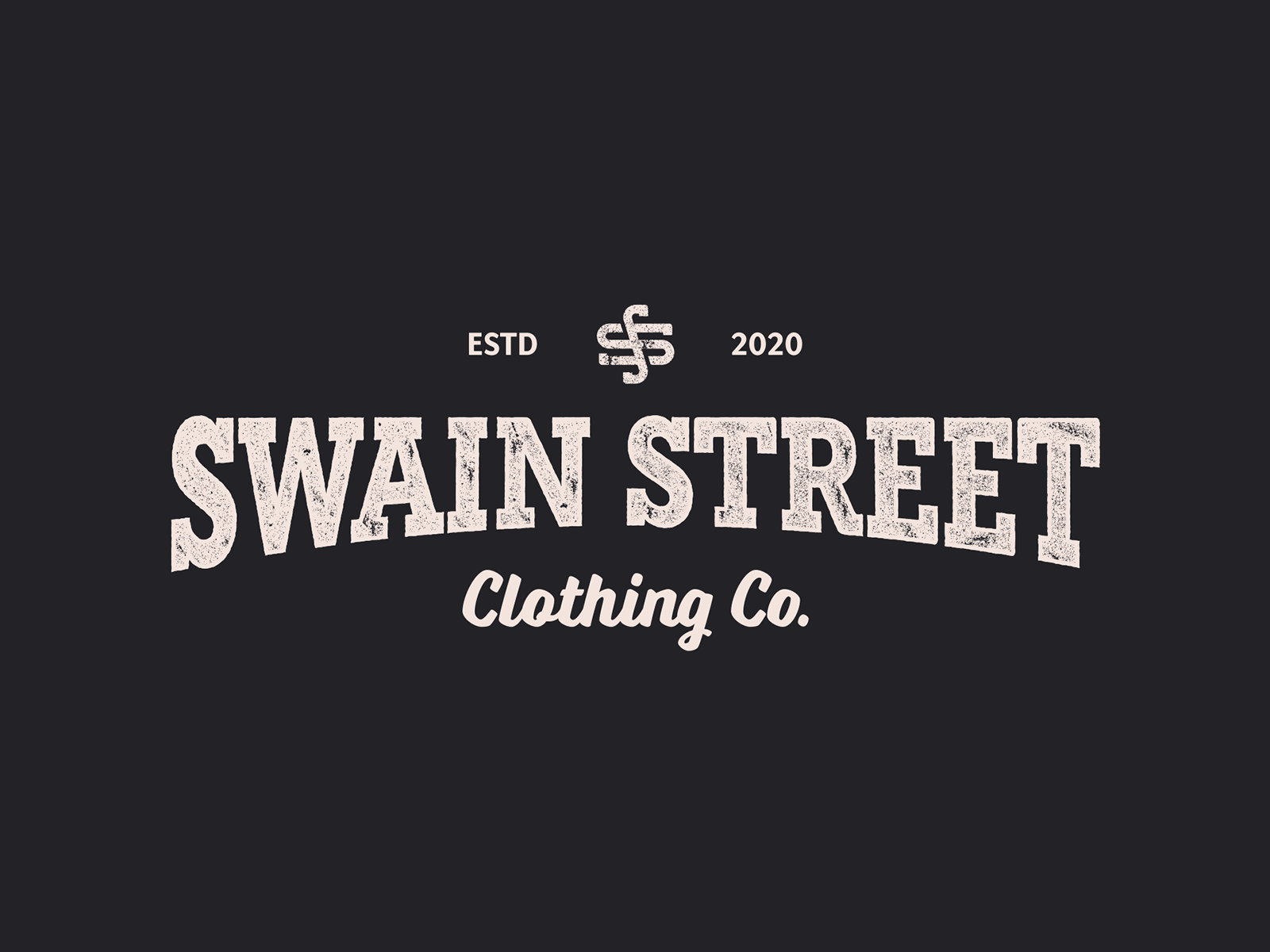 Swain Street Logos badge logo brand branding circle logo clothing brand clothing logo dribbble emblem eroded gif graphic design grunge logo personal brand s logo script slab serif texture typography vector