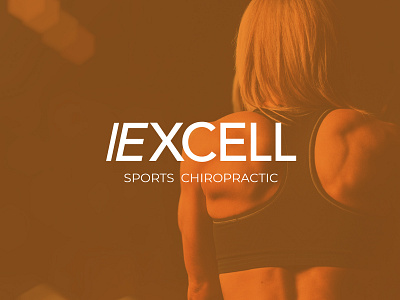 Excell Sports Chiropractic Logo brand branding chiropractic design graphic design logo type typography