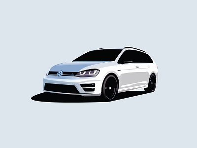 Volkswagen Golf R auto branding car design euro golf r graphic design illustration illustrator vector volkswagen vw