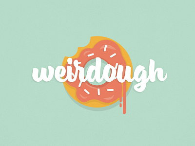 Weirdough bakery baking design doughnut doughnuts dribbble flat design frosting graphic design illustration layout pastel pastry script sweets treats type typography vector weird