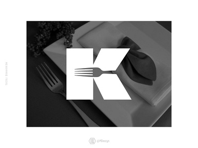 K + Fork branding design flat fork icon identity k k logo kitchen kitchen stuff kitchenware lettering logo mark minimal symbol type typography