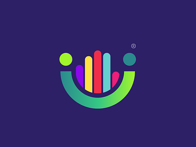 Playclean branding colorful design flat hand icon identity kids kids art logo mark minimal playground sanitizes smile symbol