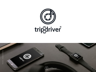 Tripdriver Dark Version - Unused app apple branding design flat icon identity lettering logo mark minimal symbol typography ui ux website