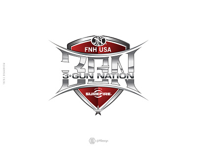3-Gun Nation 3gunnation branding design flat gun gunshow identity illustration lettering logo logo 3d mark refined rifle shotgun surefire tvshow typography usa vector