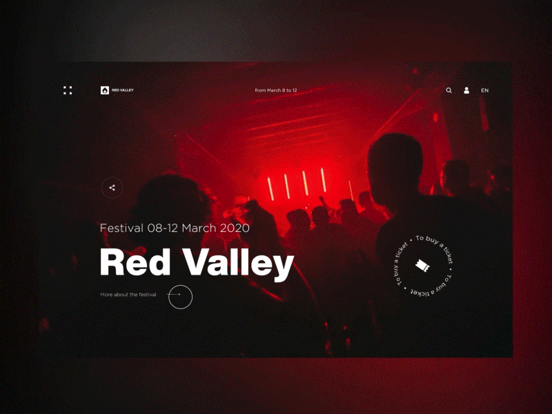 Festival Red Valley 2020 trend adobe animation artdirector behance branding design minimalism motion trends ui ux web