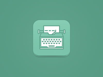 Type Write icon ios keys story turquoise type typewriter write