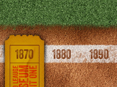 Baseball App baseball dirt field grass ticket timeline