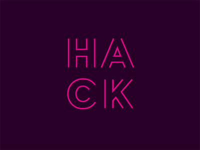Hack Pink gotham hack hackathon logo magenta pink type typography