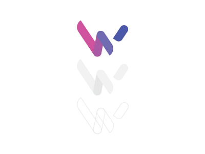 weso logotype blue design logotype pink purple violet