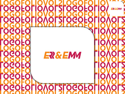 Err & Emm Logo app art background branding design illustration illustrator logo minimal type typography