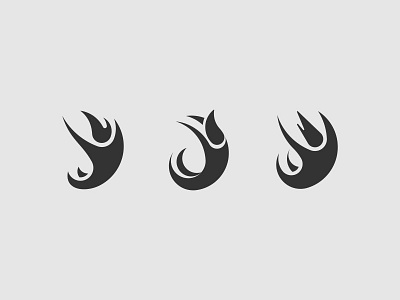 Onfire Logo Exploration exploration fire graphic design jump logo logo design