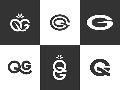 QG Initials coffee graphic design initial logo logo design logomark monogram product