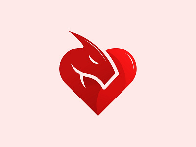 Dragon Heart 2 beast dragon graphic design heart logo logo design logomark love red