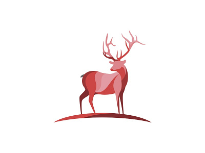 Elegant Elk animal deer elegant elk graphic design logo logo design logomark red