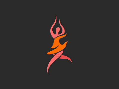 Dancer on Fire dance dancer feminine fire girl graphic design logo logo design logomark woman