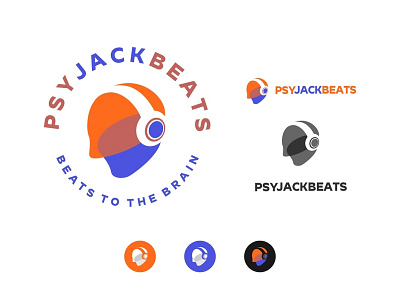 PJB Logo Concept beats branding graphic design head headphone logo logo design logomark music negative space producer psychology