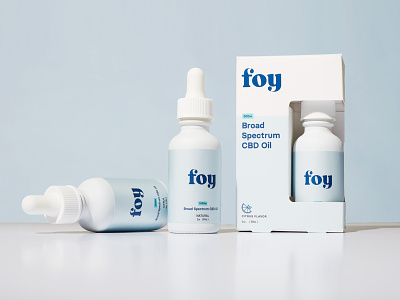 Foy Bottles branding cbd droplet health identity logo logomark logotype packaging tincture