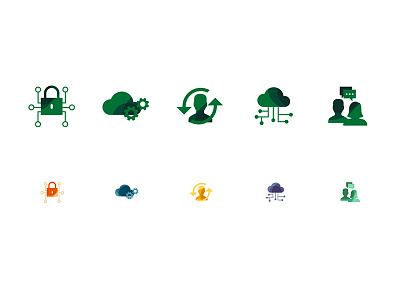 Technology Icons chat cloud engagement icon icons illustration lock security service