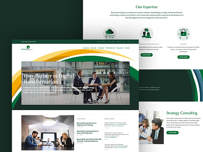 Custom Squarespace Site branding green identity responsive squarespace technology website