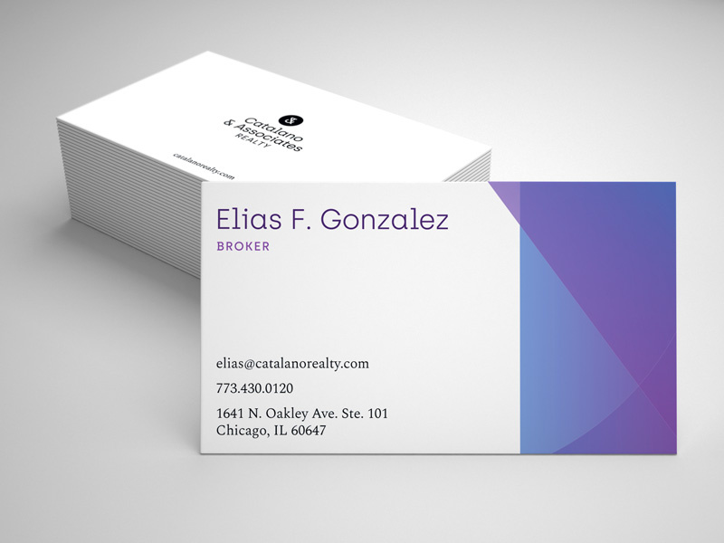 Business Cards icon purple type gradient identity business cards logo