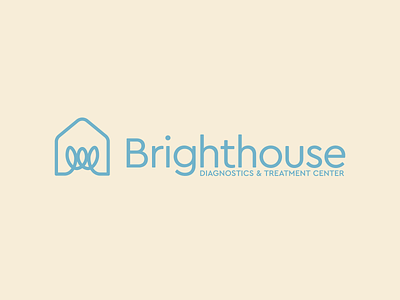 Brighthouse Diagnostics & Treatment Center branding family house icon identity lightbulb logo logomark psychology therapy