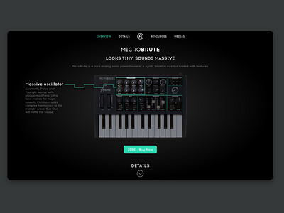 Arturia MicroBrute Landing Page