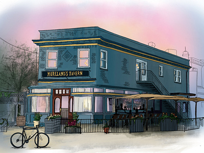 Moreland's Tavern Digital Drawing