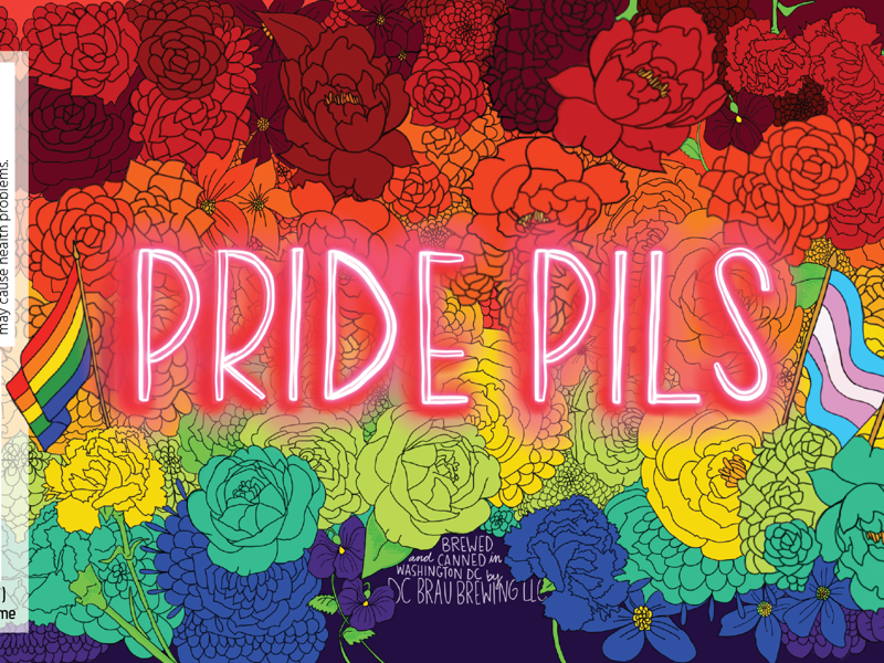 Pride celebration beer can design detail by Sarah Muse on Dribbble