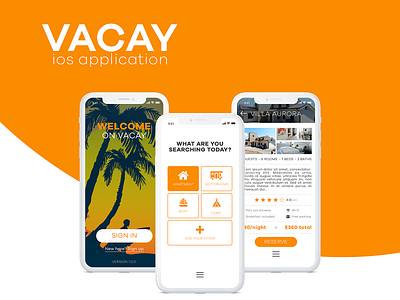 Vacay ios application app behance design ios app ui ux vacation vacay