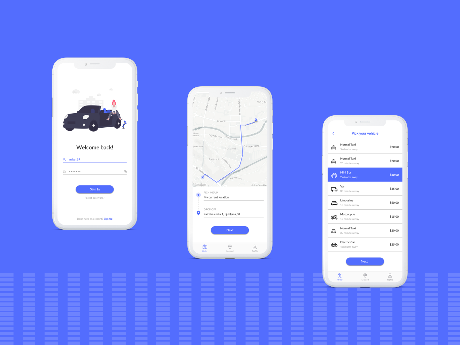 Taxi App Flow - Part 1 by Karmen Grčar on Dribbble