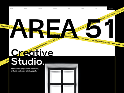 Area 51- Creative Studio Landing Page agency app area 51 design figma landing page product design studio ui ux web web design