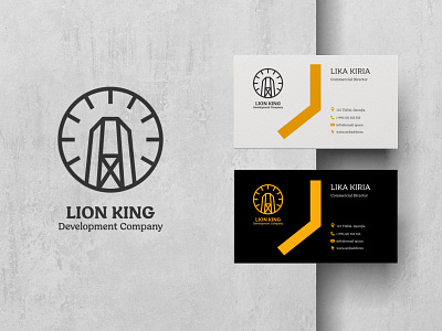 Lion King branding business card design businesscard construction development lion lion head lion logo logo logodesign logotype minimalist logo