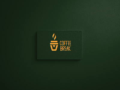 Coffee Break - Logo design branding coffe logo coffee coffee cup coffee design dark green golden