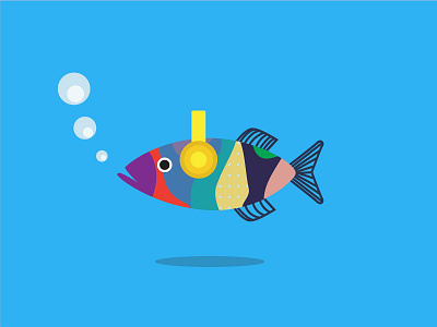 Fish fish illustraiton