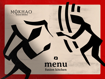 Mokhao fusion kitchen adobe illustrator asian branding design graphic graphic design illustration logo restaurant branding restaurant logo typography